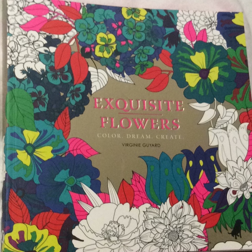 Exquisite Flowers Coloring Book